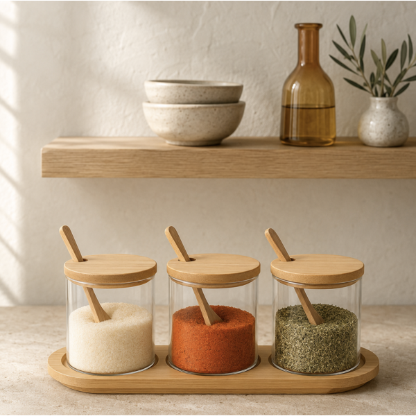 Frascos c/cuchara set x 3 14180