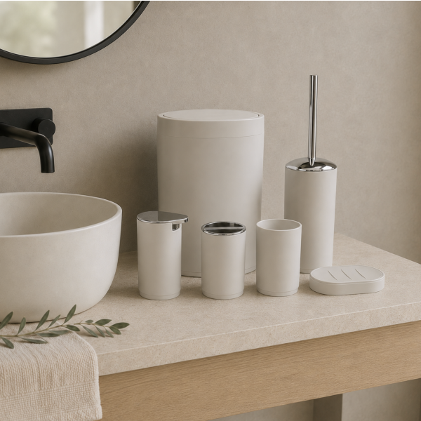 Set de baño 6 piezas 3009 blanco