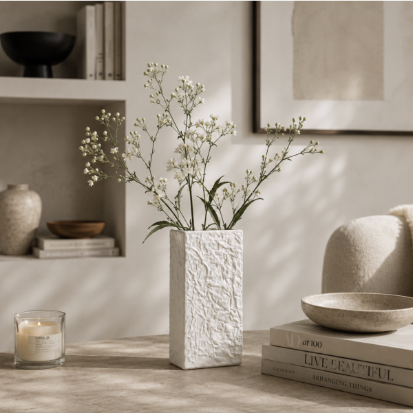 Florero rect ceramica relieve 24*13*7 1489/3429