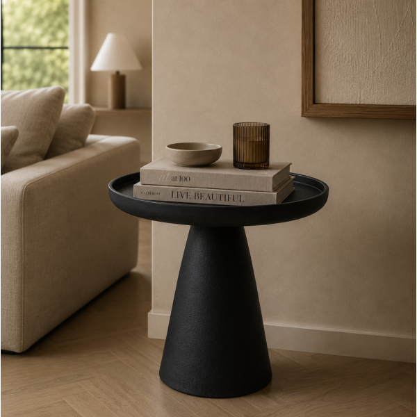 Mesa de arrime hierro 45*41 negra 1165/0115
