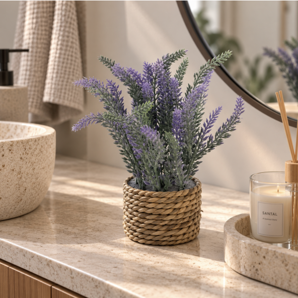 Maceta flores lavanda 17*8,5*8,5 7088