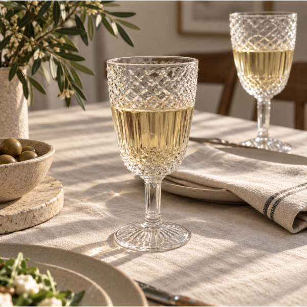 Copas de vino set x6 labradas 300 ml 5887