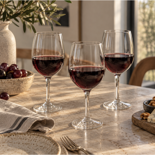 Copas de vino set x3 labradas 330 2467