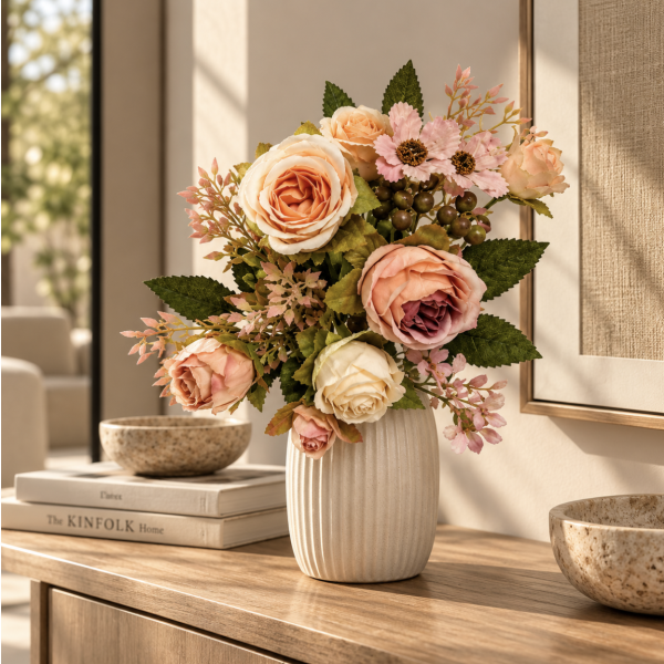 Bouquet de flores rosas 27' amarilla 4877