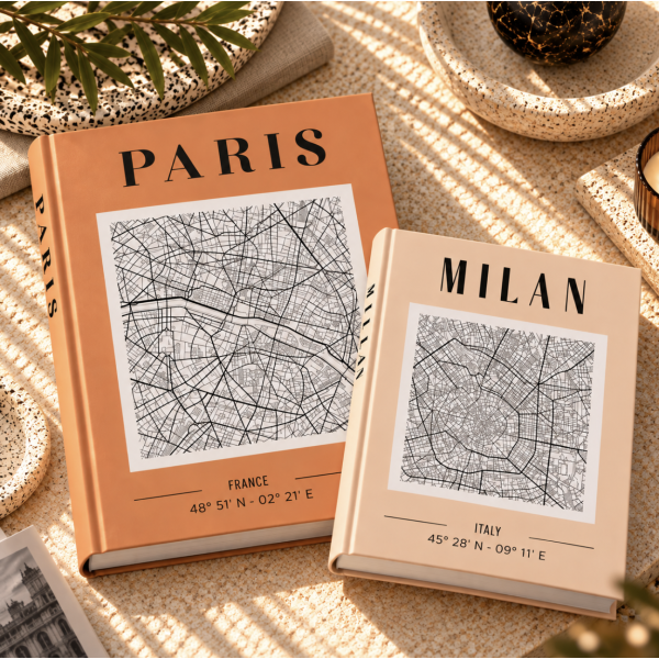 Caja libro set x2 cc201 Paris / Milan