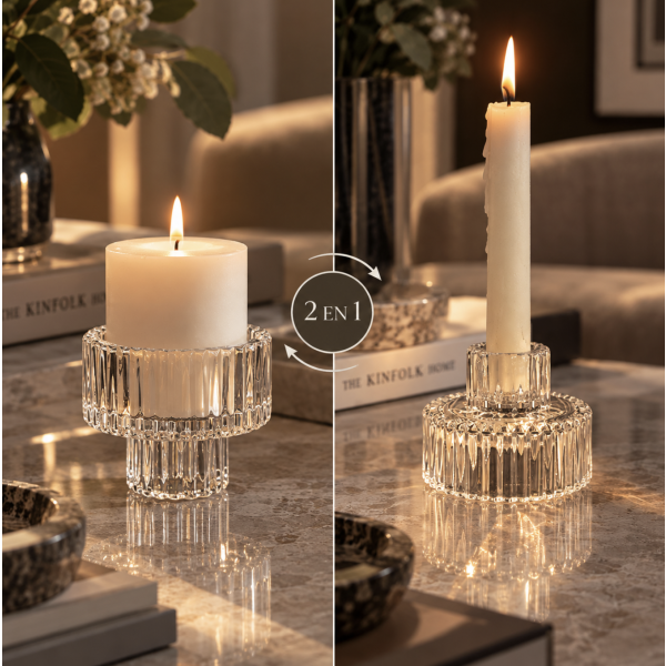Candelabro porta vela 2 en 1 5127