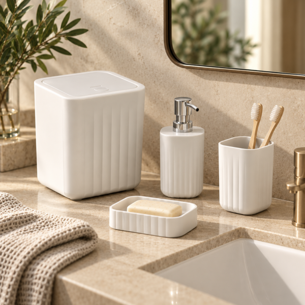 Set de baño 4 piezas blanco 2519-6