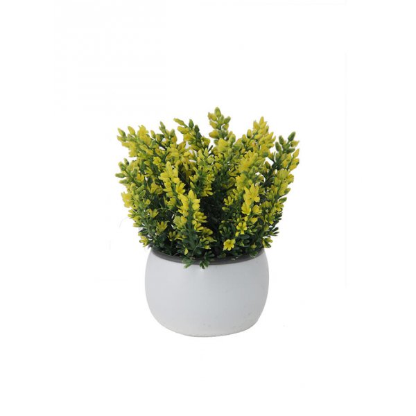 Planta c/maceta 8.5*8.5*14 amarilla 2402