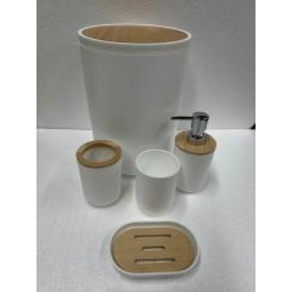 Set de baño 5 piezas 3002 blanco