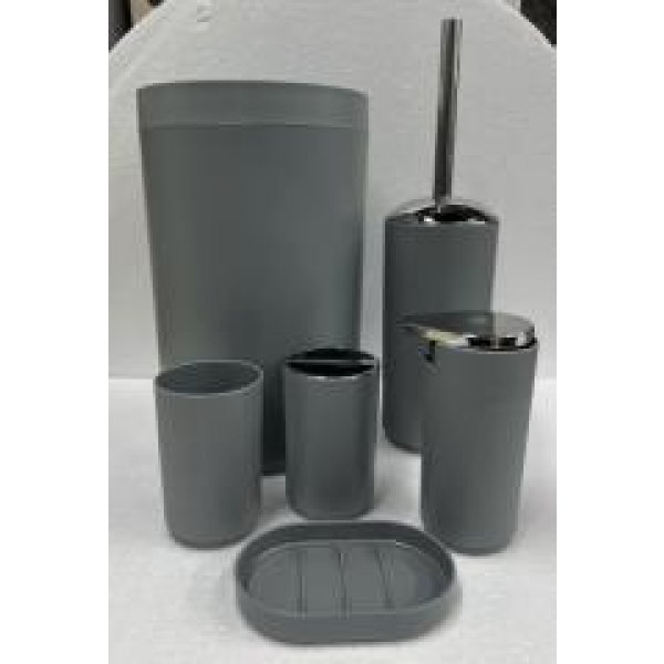 Set de baño 6 piezas 3009 gris 