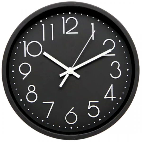 Reloj de pared classic negro 30'