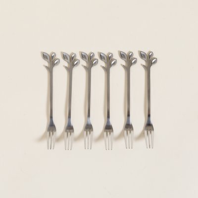 Set x6 tenedores trebol PLATA  12,5  4126
