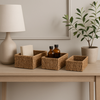 Contenedores rectangulares seagrass 18790