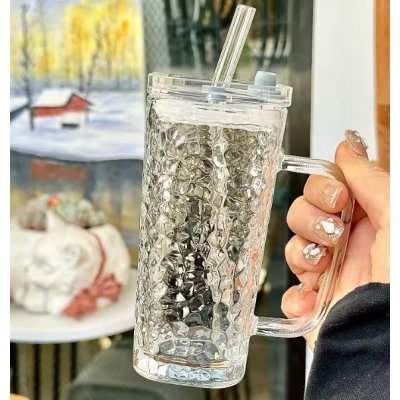 Taza de vidrio c/sorbete 350ml 5598