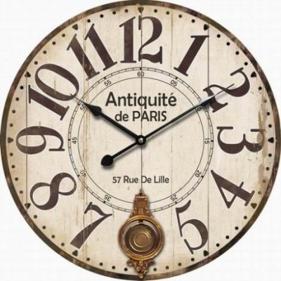 reloj de pared c/pendulo 58 cm madera 1545