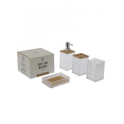 set de baño 4 pzas  BA3008 blanco