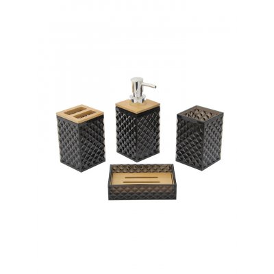 Set de baño 4 pzas ba3008 negro 