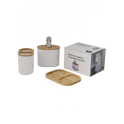 Set de baño blanco 3 pzas BA4063