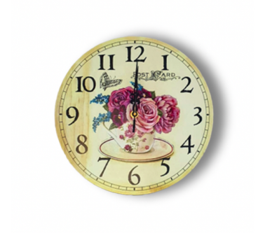 Reloj 28 Mug Floral 