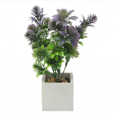 Planta artificial violetas