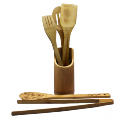 Set utensillos wood