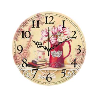 Reloj 28  jarra floral 