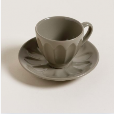 Taza con plato Grey