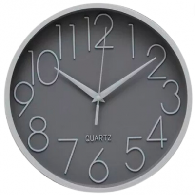 Reloj de pared classic gris 24.5'