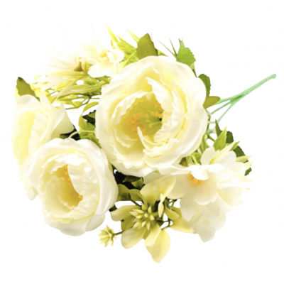 flores Bouquet floral peonias amarillas 30 golx 2484