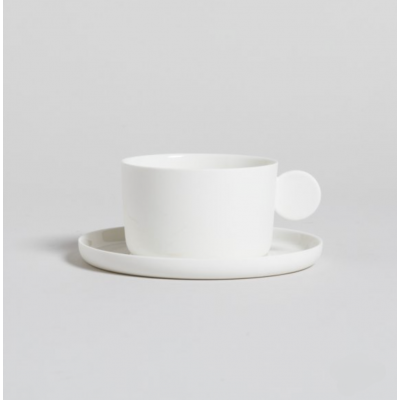 Taza con plato white 200 ml 224