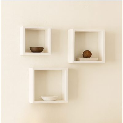 Repisa set x3 madera Blanco rm3027