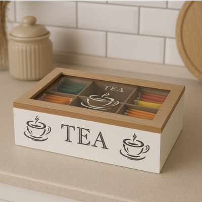 Caja para té 6 div 6077