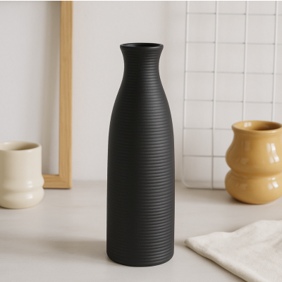 Jarrón ceramica negro 8832 25 cm