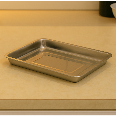Bandeja de metal rectangular 
