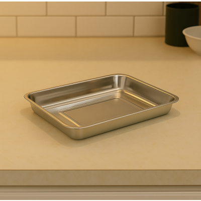 Bandeja de metal rectangular 
