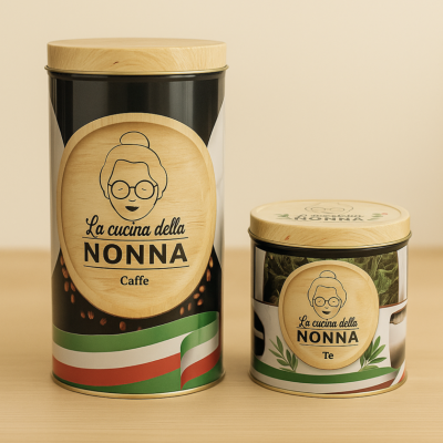 Latas cafe y te vertedoras Nonna