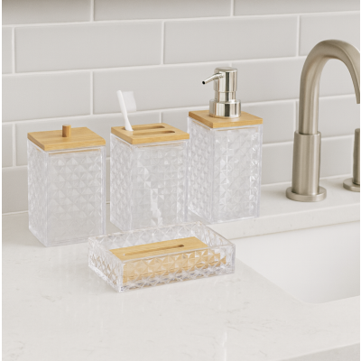 set de baño 4 pzas  BA3008 blanco