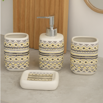 set de baño 4 piezas ceramica