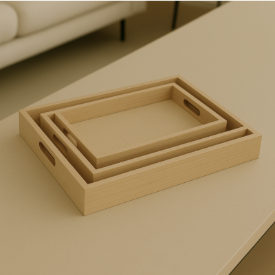 Bandejas altas natural x3