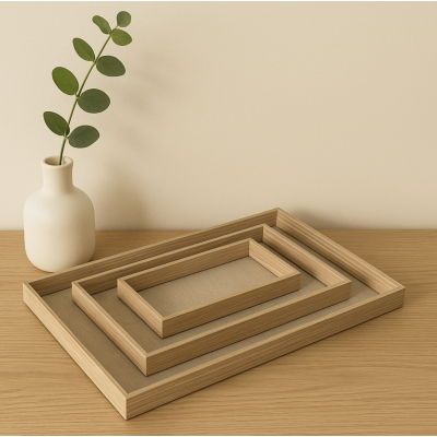 Bandejas set x3 natural