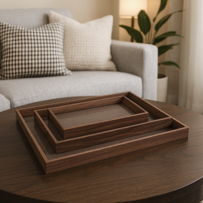 Bandejas set x3 marron