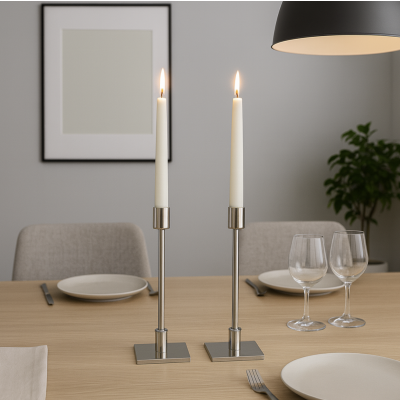 Candelabro nickel porta vela 31 4092