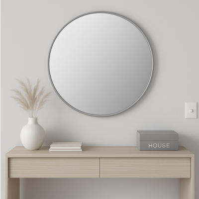 Espejo Circle Plateado 50