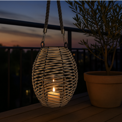 Fanal candelabro soga incluye porta vela 8017
