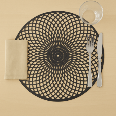 Individual pvc espiral negro 1841
