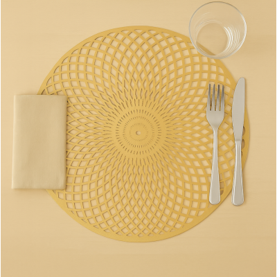 Individual pvc espiral dorado 3074