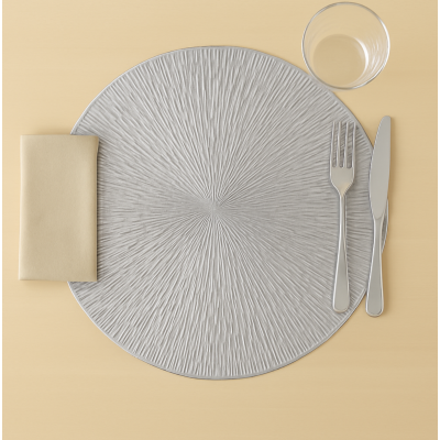individual de PVC plateado hilos 1819
