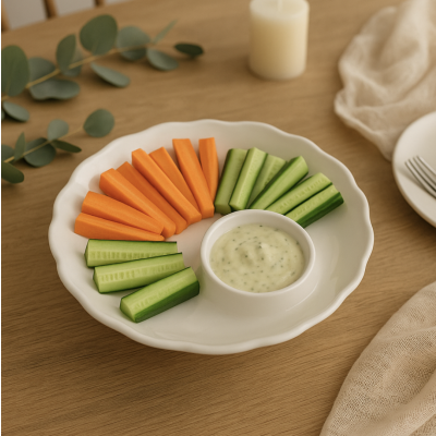 Copetinero plato con dip 20 cm 1760