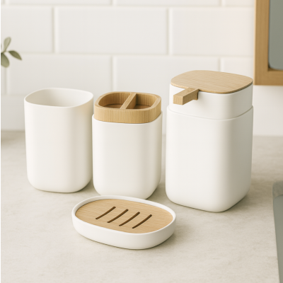 Set de baño classic x4 blanco 1050