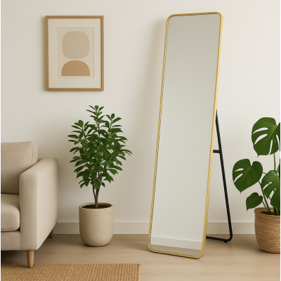 Espejo de pie 120*30 dorado